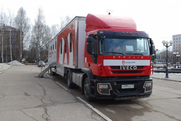 Сыктывкарцы смогут сдать кровь прямо в центре города