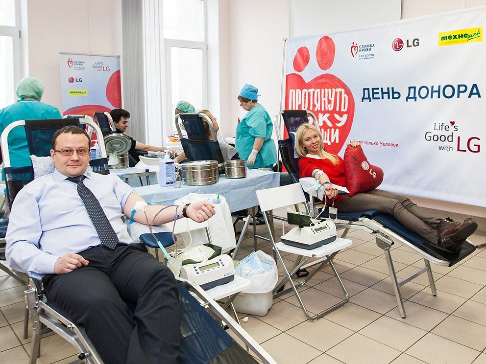 LG Electronics и «Техношок» провели первый совместный корпоративный День донора в Санкт-Петербурге