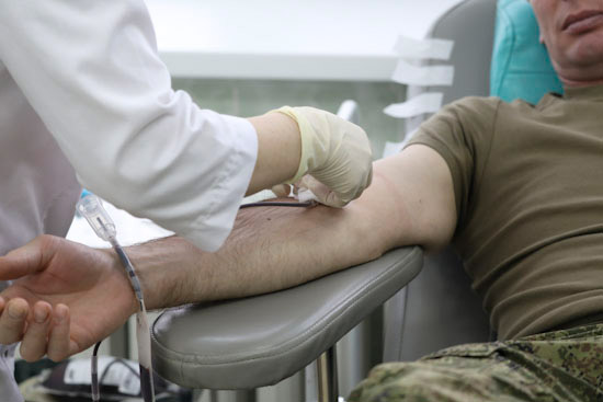 Военнослужащие общевойсковой армии в Воронежской области впервые стали донорами крови