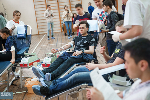 Весенняя донорская акция в Сибирском университете телекоммуникаций и информатики