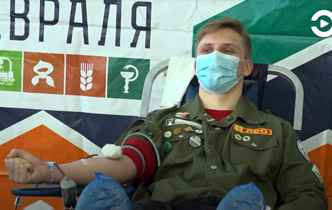 Бойцы пензенских студотрядов присоединились к донорской акции