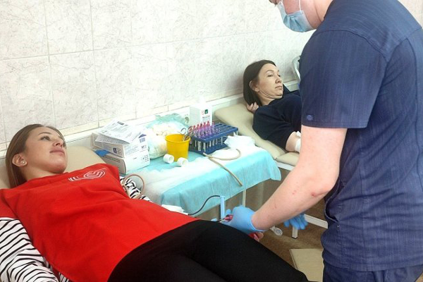 Более 40 человек приняли участие в донорской акции «Железный стук сердец» в Иркутске