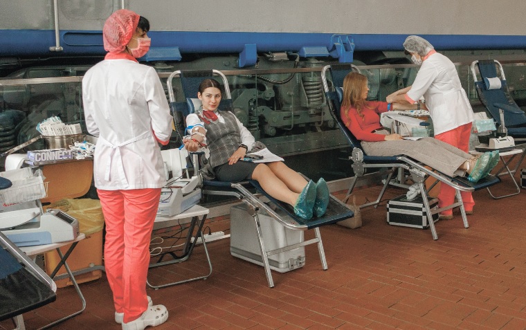 В экспозиции Музея железных дорог России в Петербурге прошла донорская акция