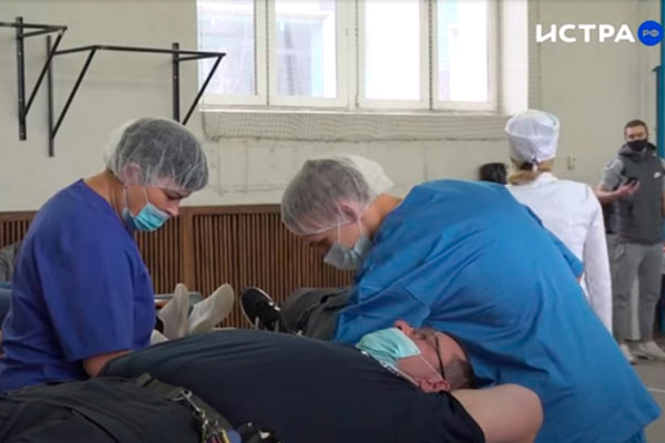 Кровь истринских полицейских – для больных госпиталя Вишневского