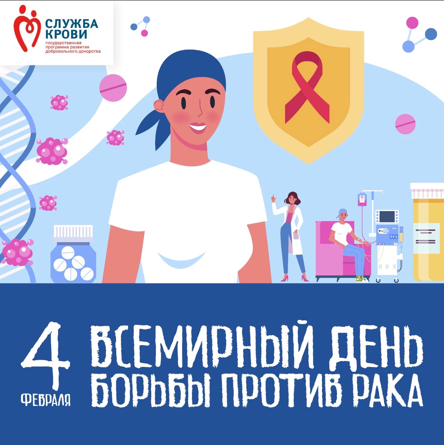 Всемирный день борьбы с раком 2022 проводится 4 февраля.