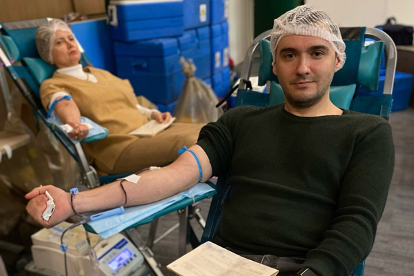 День донора прошел для сотрудников Сбербанка в бизнес-центре «Оружейный» в Москве